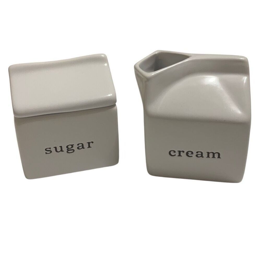 Crate&Barrel White Sugar and Cream Set